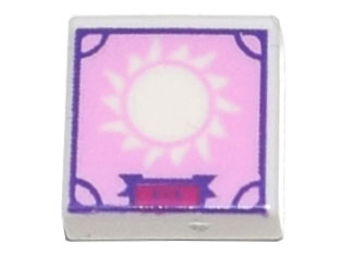 3070pb196 | Tile 1 x 1 with Sun, Roman Numerals | LEGOPART