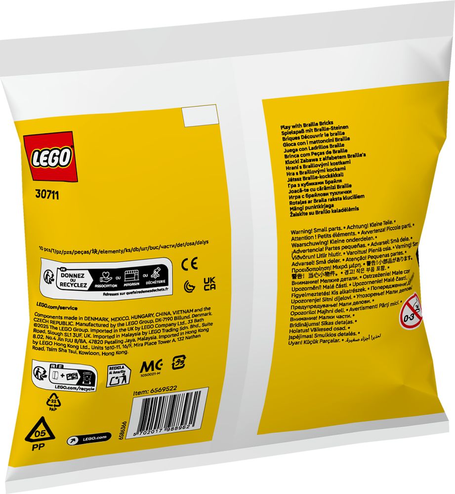 Play with Braille Bricks LEGO 30711
