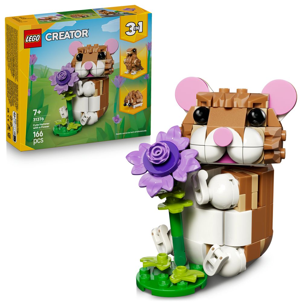Cute Hamster with a Flower LEGO 31376