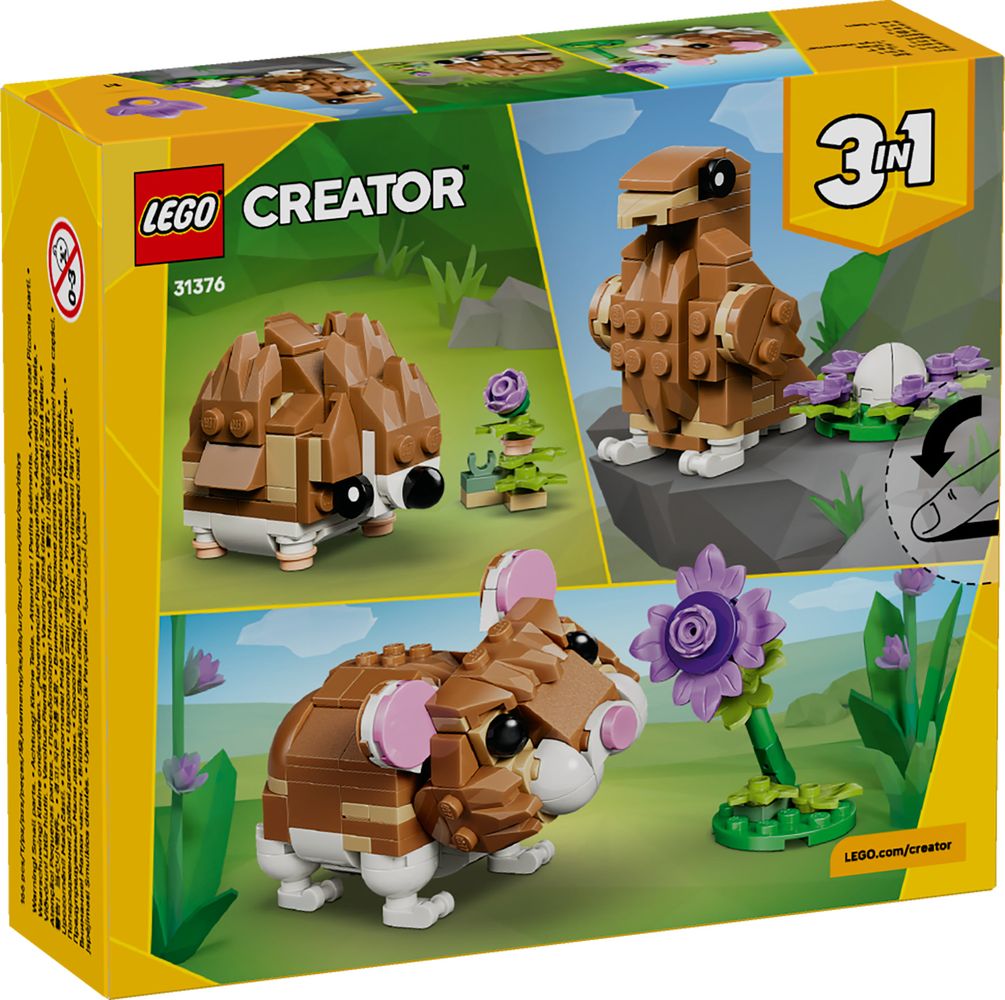Cute Hamster with a Flower LEGO 31376