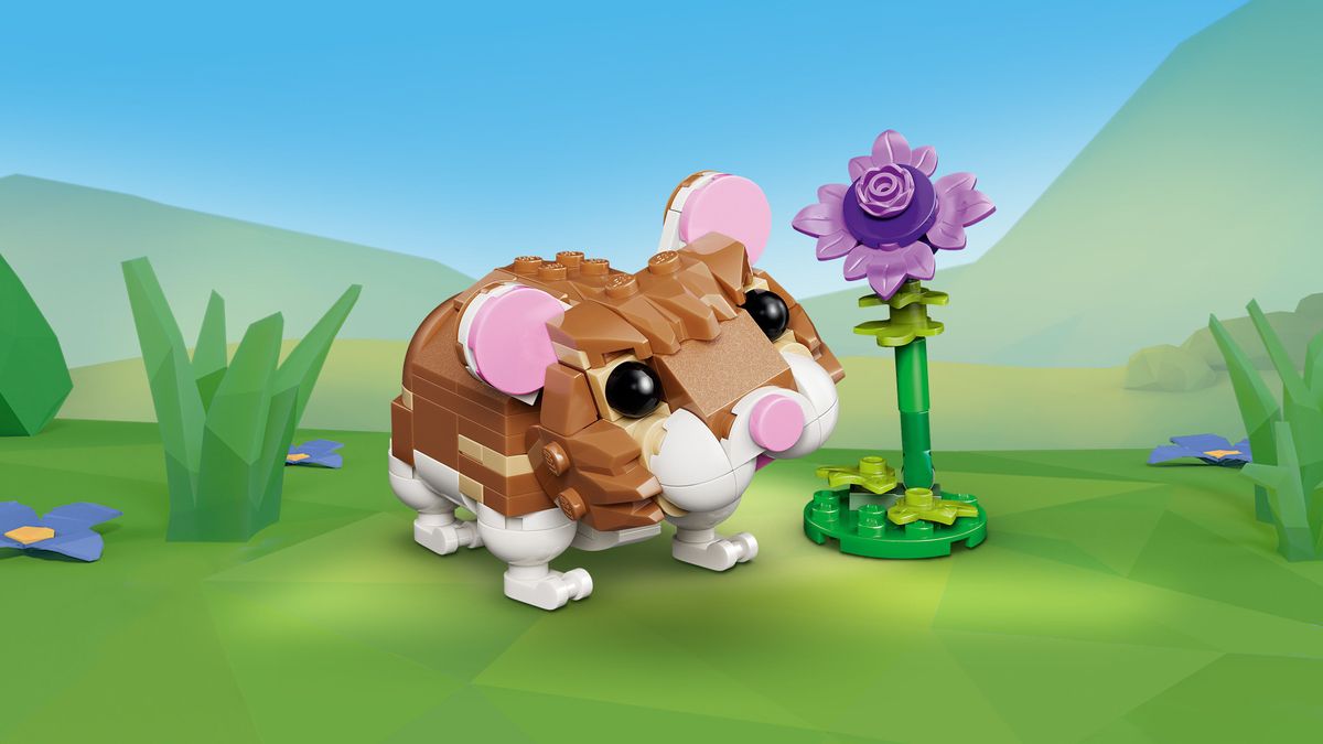 Cute Hamster with a Flower LEGO 31376