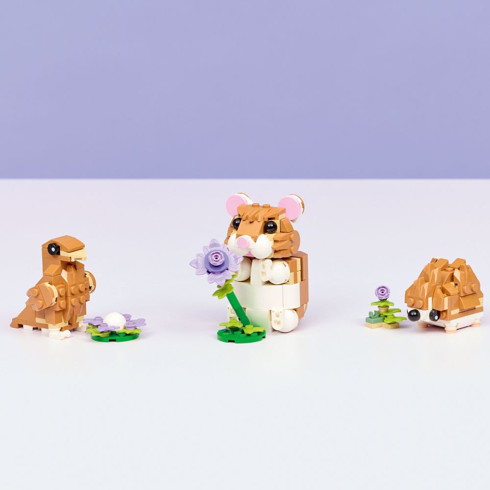Cute Hamster with a Flower LEGO 31376