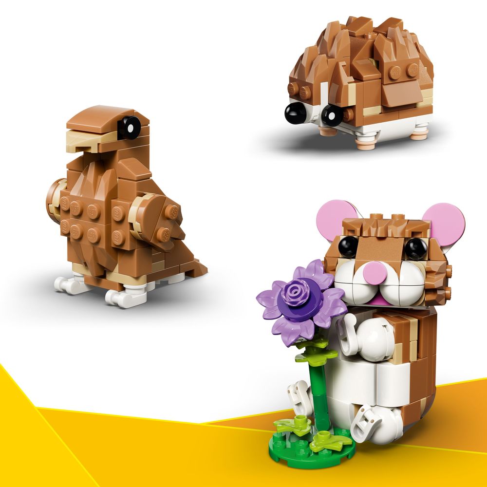 Cute Hamster with a Flower LEGO 31376