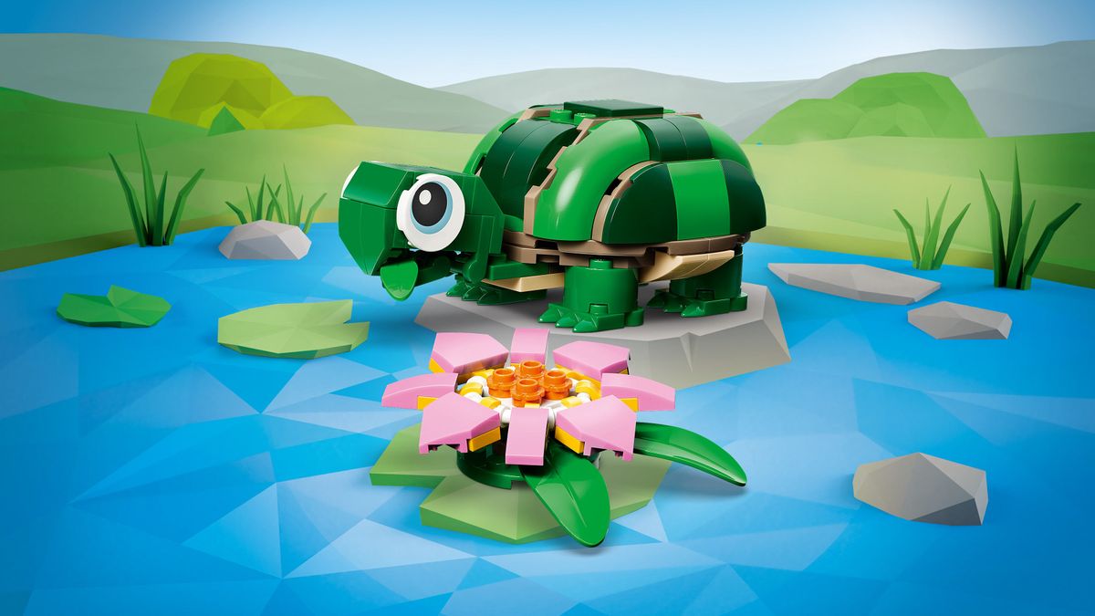 Turtle with a Water Lily Flower LEGO 31377