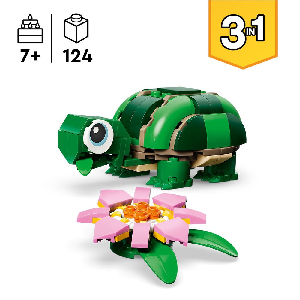 Turtle with a Water Lily Flower LEGO 31377