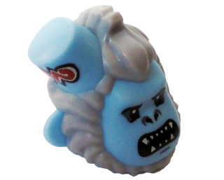 31811pb02 | Minifigure, Head, Modified Monkey with Hat with Molded Light Bluish Gray Fur and Printed Bared Teeth Pattern | LEGOPART