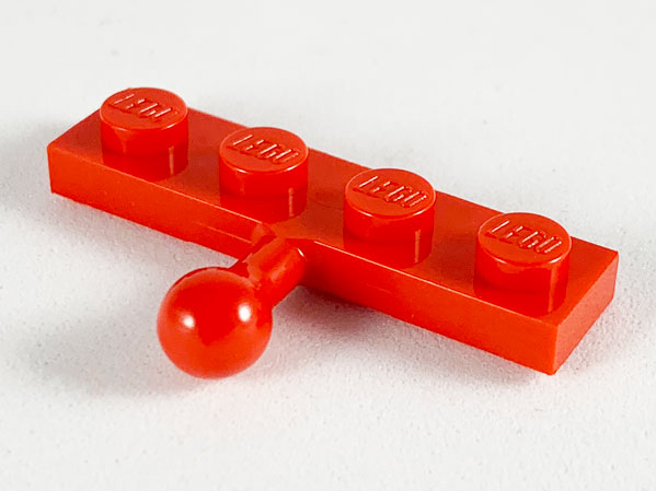 3184 | Plate, Modified 1 x 4 with Tow Ball | LEGOPART