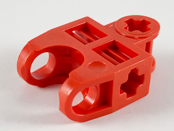 32174 | Technic, Axle Connector 2 x 3 with Ball Joint Socket - Open Sides, Angled Forks with Closed Axle Holes | LEGOPART