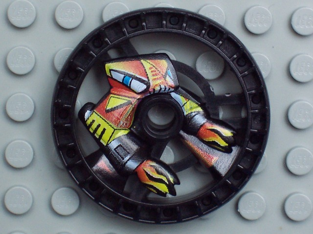 32358pb01 | Technic, Disk 5 x 5 - RoboRider Talisman Wheel, Flame Mold with Robot Pattern | LEGOPART