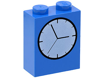 3245bpx11 | Brick 1 x 2 x 2 with Inside Axle Holder with Clock Face Pattern | LEGOPART