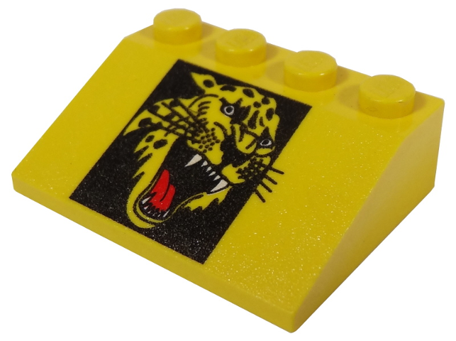 3297px5 | Slope 33 3 x 4 with Roaring Cheetah Head Pattern | LEGOPART