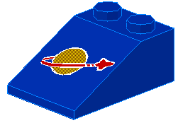 3298p90 | Slope 33 3 x 2 with Classic Space Logo Pattern | LEGOPART