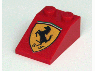 3298pb015 | Slope 33 3 x 2 with Ferrari Logo Pattern | LEGOPART