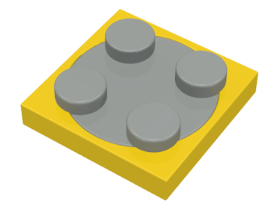 3680c01 | Turntable 2 x 2 Plate with Light Gray Top | LEGOPART