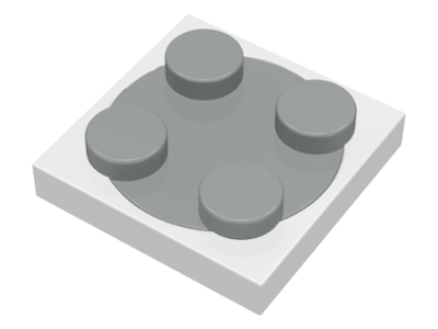 3680c01 | Turntable 2 x 2 Plate with Light Gray Top | LEGOPART