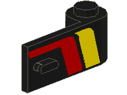 3821p03 | Door 1 x 3 x 1 Right with Red and Yellow Stripes Pattern | LEGOPART