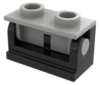 3937c09 | Hinge Brick 1 x 2 with Light Gray Top Plate | LEGOPART