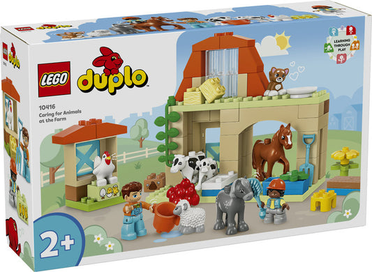 Taking care of the animals in the farm LEGO 10416
