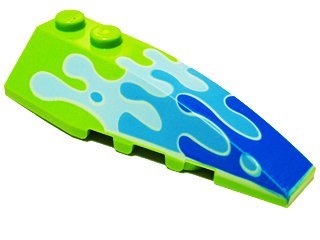 41747pb030 | Wedge 6 x 2 Right with Blue Water Splash Pattern | LEGOPART