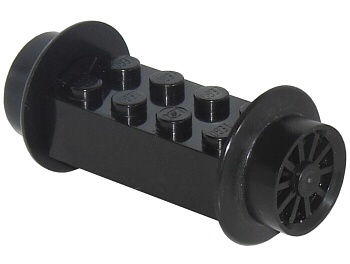 4180c01 | Brick, Modified 2 x 4 with Black Wheels, Train Spoked Small | LEGOPART