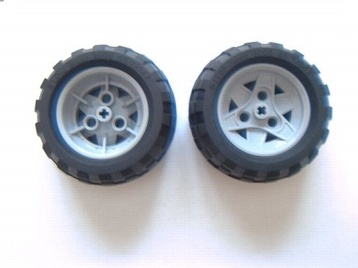 41896c03 | Wheel 43.2mm D. x 26mm Technic Racing Small, 3 Pin Holes with Black Tire 68.7 x 34 R | LEGOPART