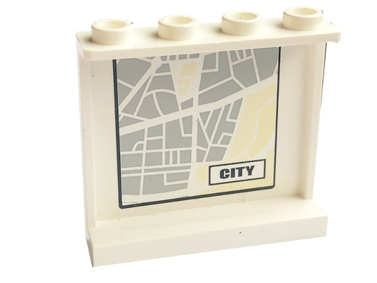 4215bpb20 | Panel 1 x 4 x 3 - Hollow Studs with Map Street Pattern 8 with | LEGOPART