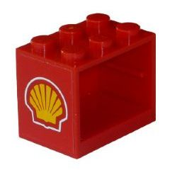 4532apb06 | Container, Cupboard 2 x 3 x 2 - Solid Studs with Shell Logo Pattern on Left Side | LEGOPART