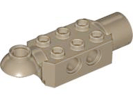 47454 | Technic, Brick Modified 2 x 3 with Pin Holes, Rotation Joint Ball Half Horizontal, and Rotation Joint Socket | LEGOPART