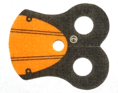 48431pb02 | Minifigure Armor Pauldron Cloth with Black Neck and 4 Thin Black Stripes Pattern, Thick Border | LEGOPART