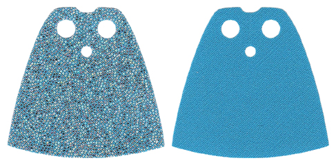 522pb006 | Minifigure Cape Cloth, Standard - Starched Fabric - 4.0cm Height with Silver Iridescent Dots Pattern | LEGOPART