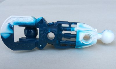 53548pb01 | Bionicle Toa Inika Leg Lower Section with Marbled White Pattern | LEGOPART