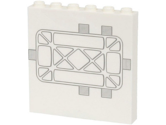 59349pb345 | Panel 1 x 6 x 5 with Light Bluish Gray Lines and Grille Pattern | LEGOPART