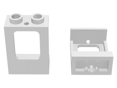 60032 | Window 1 x 2 x 2 Plane, Single Hole Top and Bottom for Glass | LEGOPART