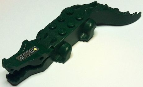 6026c01pb01 | Alligator / Crocodile with 8 Teeth with Circuitry on Upper Jaw Pattern | LEGOPART