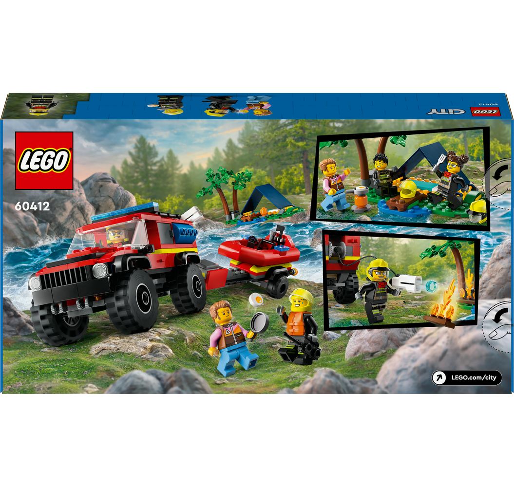 4x4 brandweerauto met reddingsboot LEGO 60412