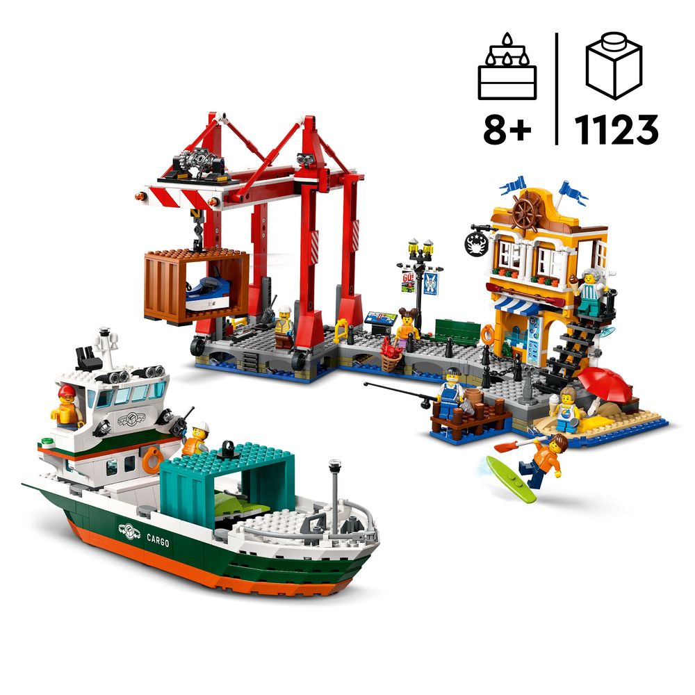 Seaside Harbor with Cargo Ship LEGO 60422