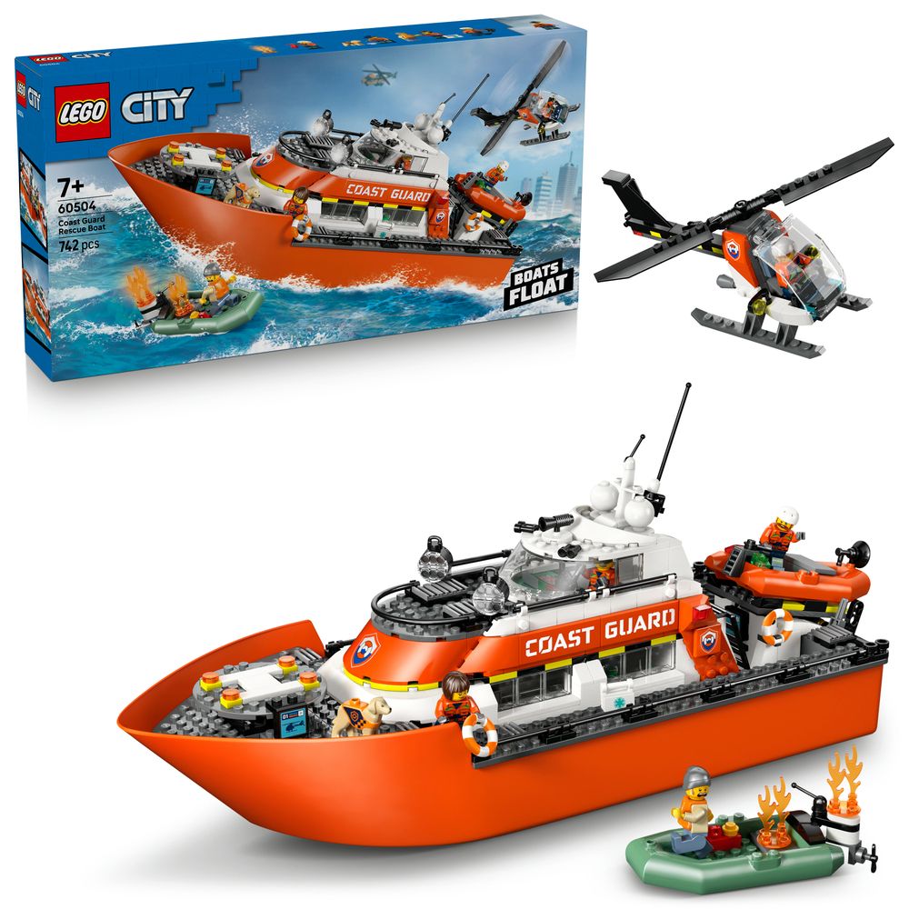 Coast Guard Rescue Boat & Helicopter LEGO 60504