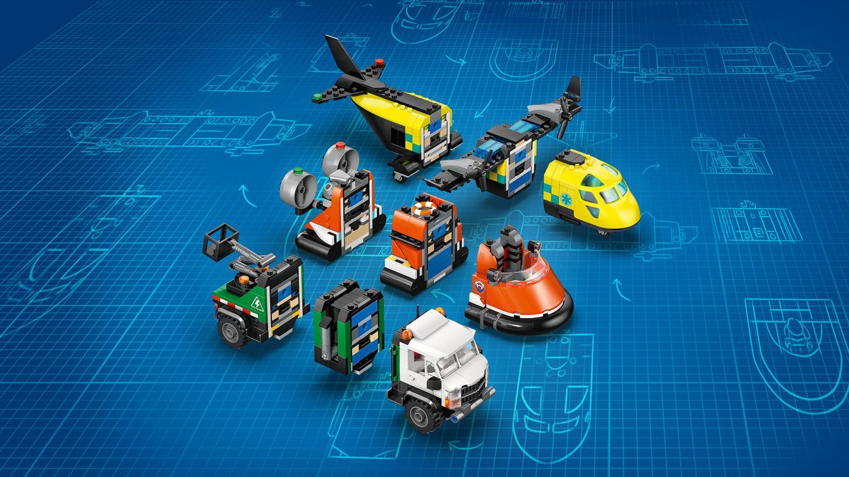 Airplane, Service Truck & Hovercraft Rem LEGO 60505