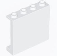 60581 | Panel 1 x 4 x 3 with Side Supports - Hollow Studs | LEGOPART