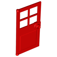 60623 | Door 1 x 4 x 6 with 4 Panes and Stud Handle | LEGOPART