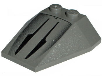 6069px3 | Wedge 4 x 4 Triple without Stud Notches with Black Lines Pattern | LEGOPART