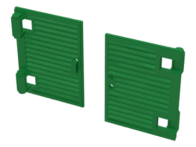 60800a | Shutter for Window 1 x 2 x 3 with Hinges and Handle | LEGOPART