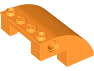 61487 | Slope, Curved 4 x 4 x 2 with 4 Studs and Pin Holes | LEGOPART