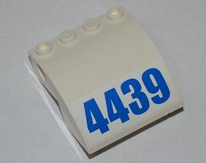 61487pb03 | Slope, Curved 4 x 4 x 2 with 4 Studs and Pin Holes with Blue | LEGOPART