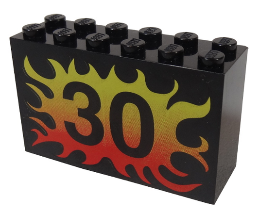 6213pb08 | Brick 2 x 6 x 3 with Flame 30 Pattern | LEGOPART