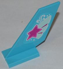 6239pb039 | Tail Shuttle with Magenta Star on Butterfly Wing Pattern on Both Sides (Stickers) - Set 3063 | LEGOPART