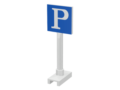 647pb01 | Road Sign Square with Parking Pattern | LEGOPART