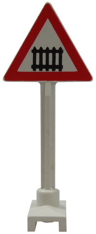 649p01 | Road Sign Triangle with Level Crossing Pattern | LEGOPART