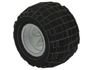 6580c01 | Wheel 43.2 x 28 Balloon Small with Black Tire 43.2 x 28 S Balloon Small | LEGOPART