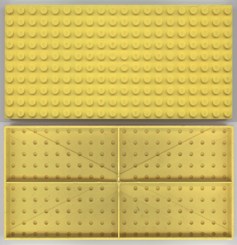 700eX | Brick 10 x 20 without Bottom Tubes, with '+' Cross Support (early Baseplate) | LEGOPART